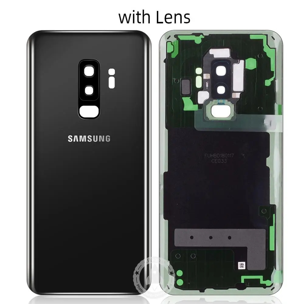 Samsung телефон задняя крышка батареи для samsung Galaxy G9600 S9+ S9 Plus G9650 Корпус задняя крышка чехол - Цвет: Black with Lens