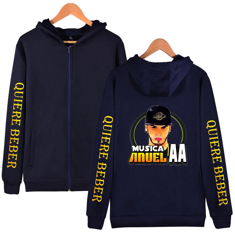 Anuel AA, хип-хоп, настоящий хаста Ла Муэрте, толстовки на молнии, толстовка, модная толстовка с капюшоном, пуловер, мужские/женские толстовки на молнии, толстовка