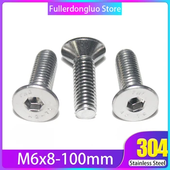 

M6 Screws bolt socket flat head screw stainless steel countersunk screws allen cap screw 10mm/20mm/25mm/30mm/35mm/40mm/50mm/60mm