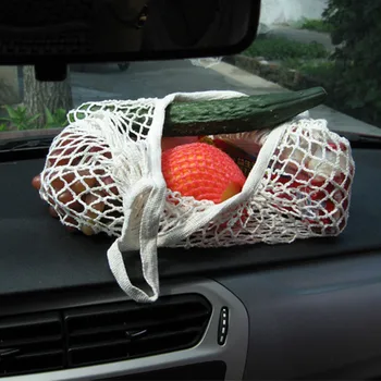 

Foldable Cotton Mesh Shopping Bag Reusable String Fruit Storage Handbag Totes Women Shopping Mesh Net Shop Grocery Tote Bag
