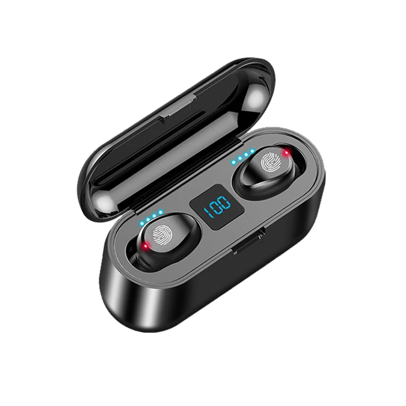 Fone de Ouvido Fones à Prova Tws sem Fio tv com Microfone Uso para tv Bluetooth Dtwágua Ture Esportes Fone Adaptador pc Carro F9-2 Tws - Image 5