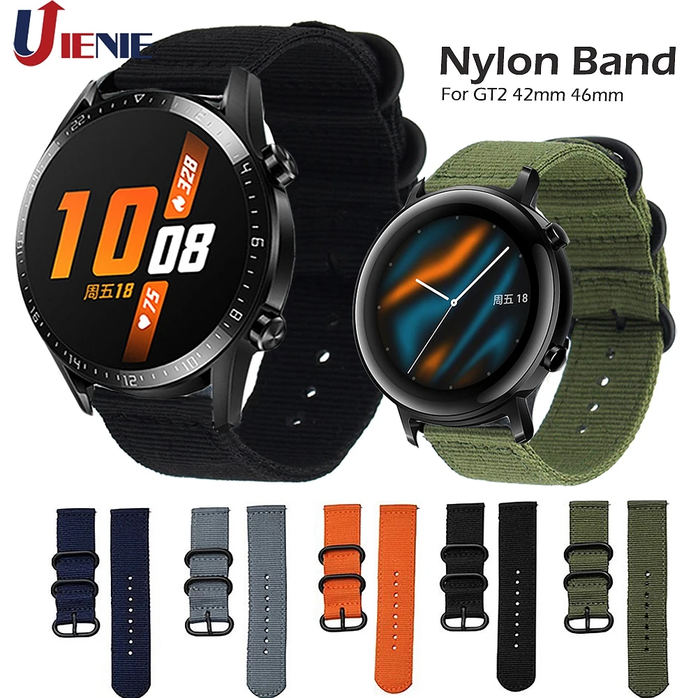 GT 2 ремешок для часов Huawei GT2 42 мм 46 мм/GT Active/Honor Magic нейлоновый Canva Band 22 20 спортивный