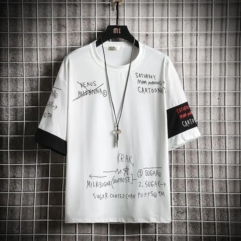 Лето 2019 Мужская футболка North Casual индивидуальная с вышивкой и коротким рукавом