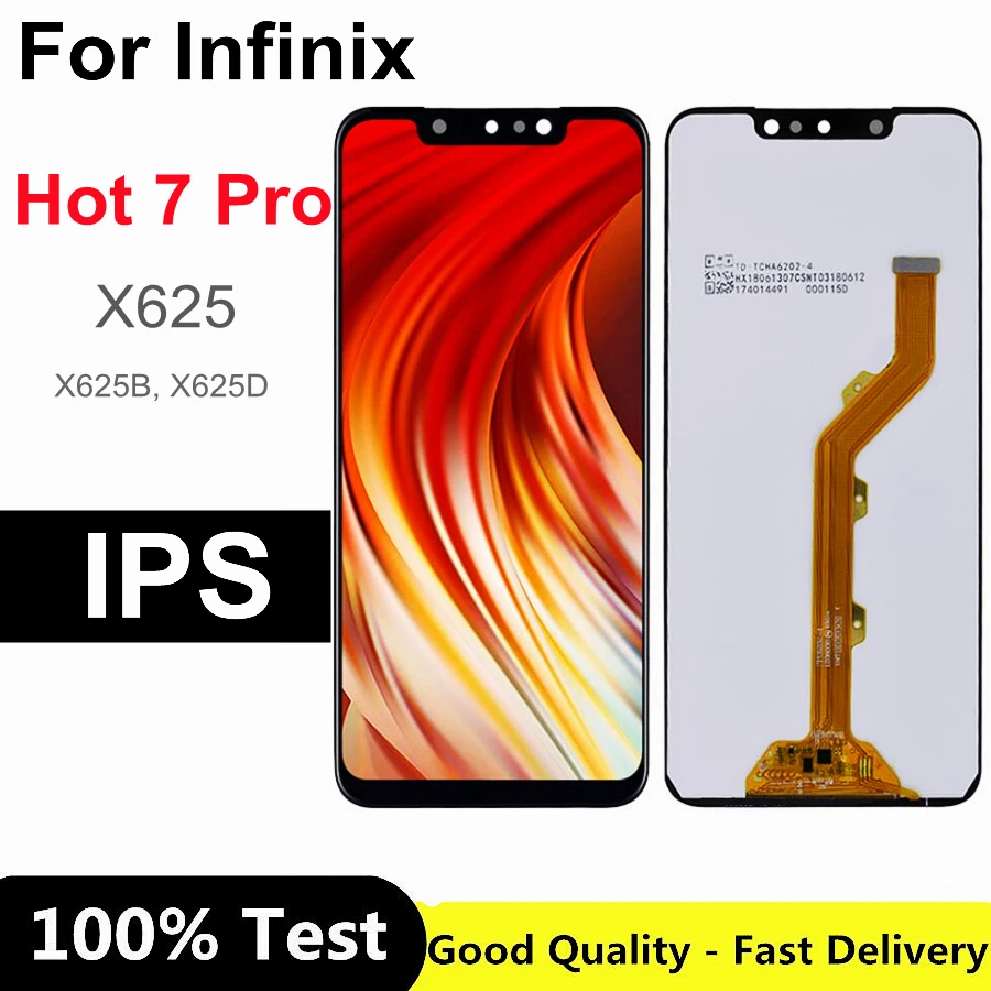 infinix new 6.2" For Infinix Hot 7 Pro X625 LCD Display Touch Screen Digitizer Complete Assembly for Infinix X625 Display infinix new