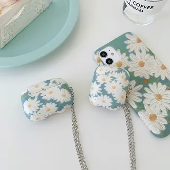 

Blossom case For Apple AirPods Pro Bluetooth Wireless Earphone Cover For AirPods Pro or 1 2 Funda Cover Charging Box with Chain