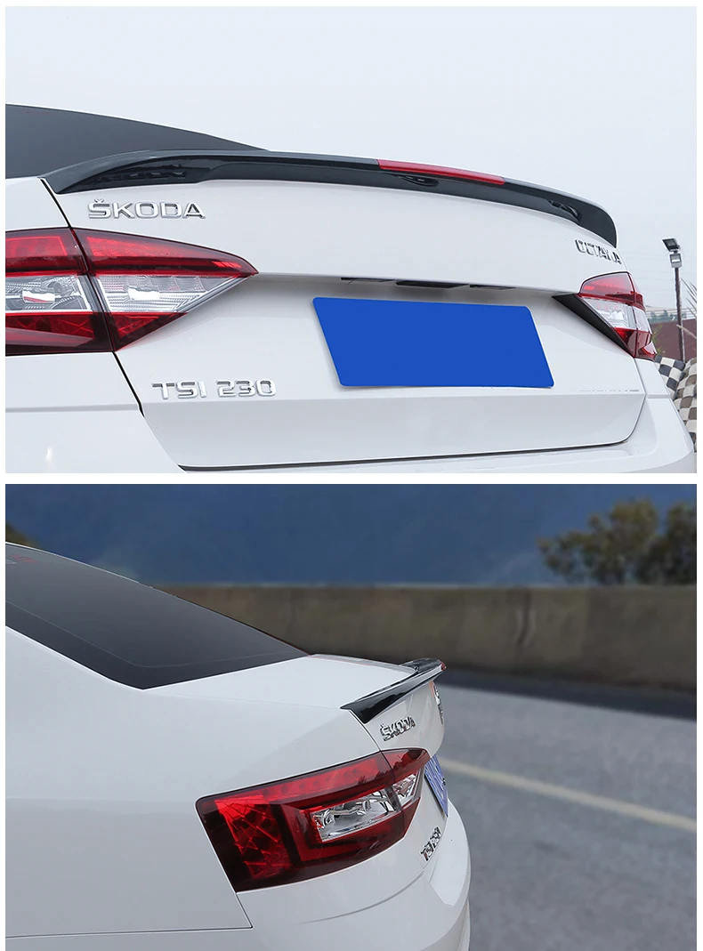 Lsrtw2017 Abs автомобиля хвост крыло полосы спойлер планки для Skoda Octavia a7 аксессуары интерьера хромированные молдинги