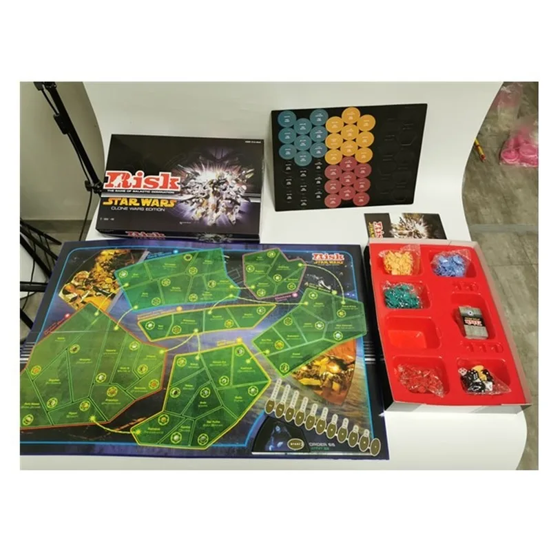 Hasbro RISK The Game of Star Wars Clone Wars Edition Galactic Domination Table Card Strategy Toys
