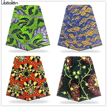 

High quality guaranteed ankra wax fabric newest tissue african wax 6yards/pcs wholesale african print fabric for sewing F28-2