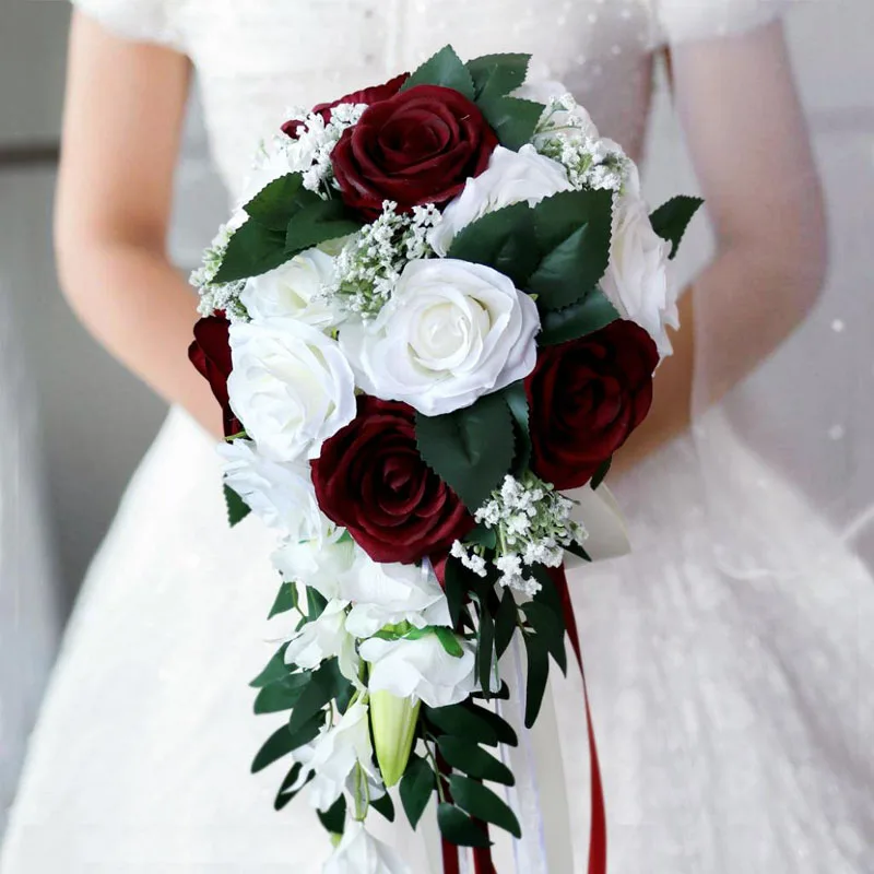 Wedding Bride Bouquet Hand Tied Flower Decoration Holiday Party Supplies European chaise longue roses wedding flowers wedding bouquets wedding flower decoration