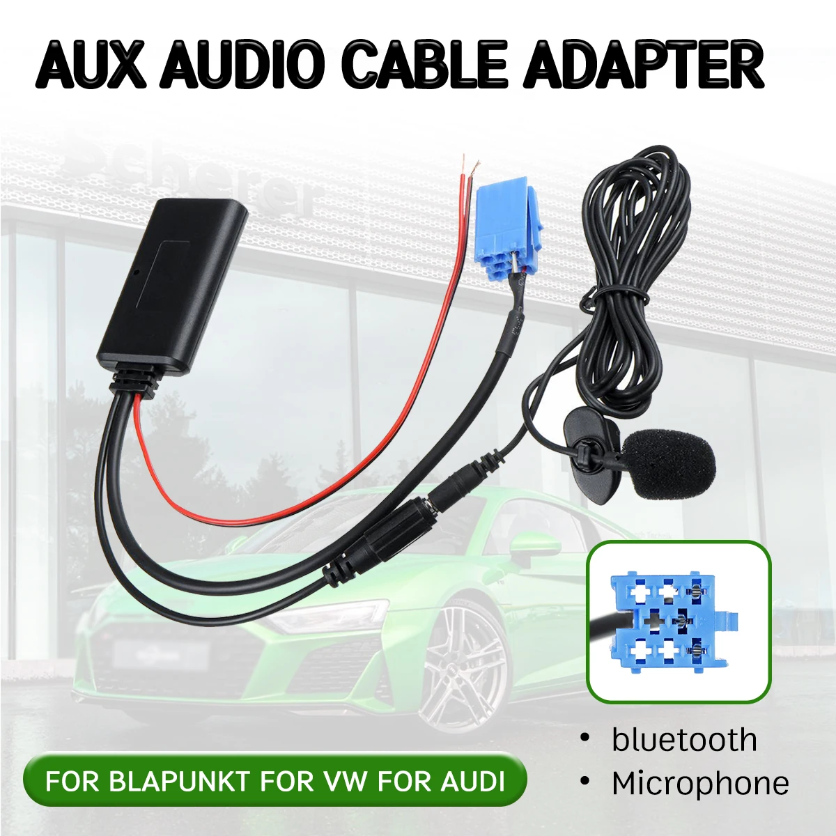 

bluetooth Aux Receiver Cable Adapter with Microphone For AUDI Chorus Concert for Blaupunkt For vw Delta Beta For VDO Becker