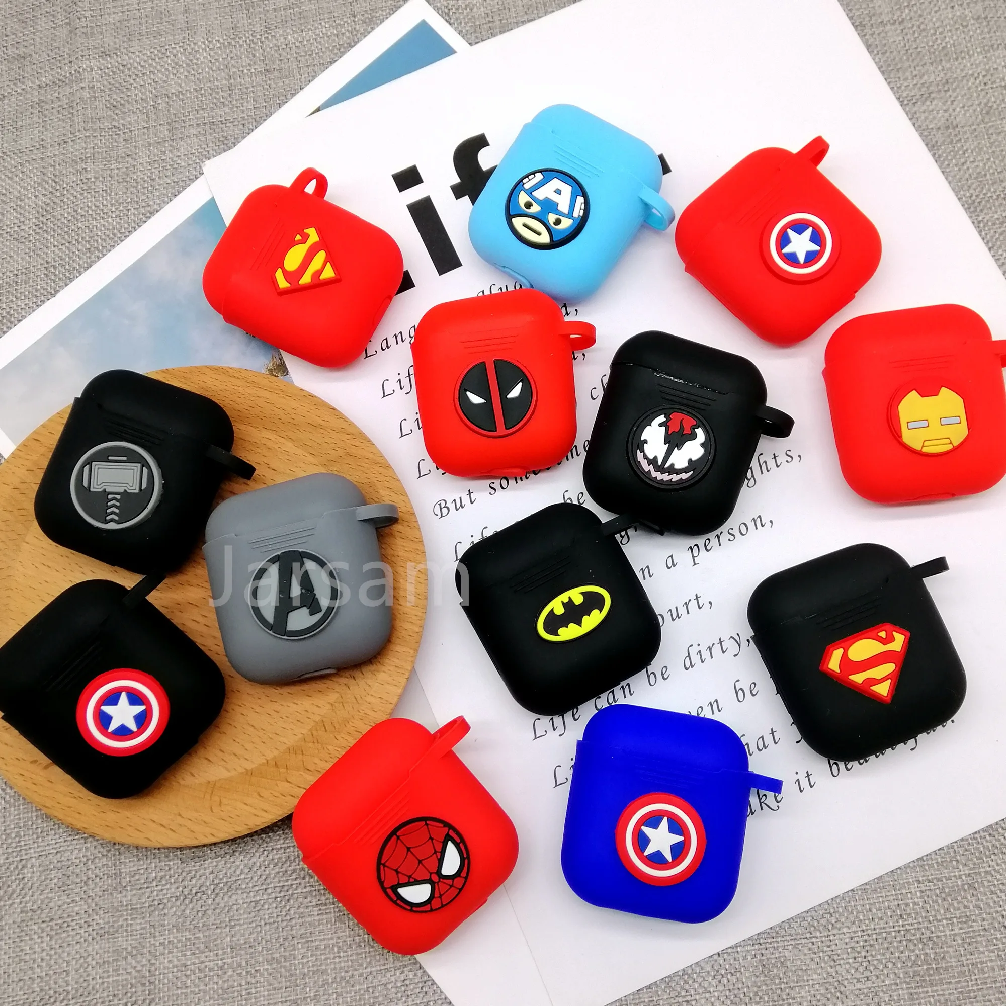 

Hot Cartoon Wireless Earphone Case For Apple AirPods Silicone Charging Headphones Cases For Airpods 2 Protective Cover