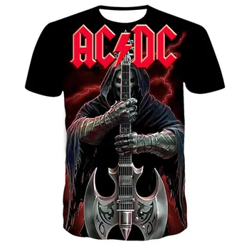 

Men's metal rock band t shirt Summer short-sleeved T-shirt Men's plus size T-shirt for men hip-hop 3D printing comfort T-shirt
