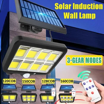 

150COB Solar Power PIR Motion Sensor Flood Wall Light Waterproof Outdoor Indoor Garden Security Solar Lamp With 5m Line
