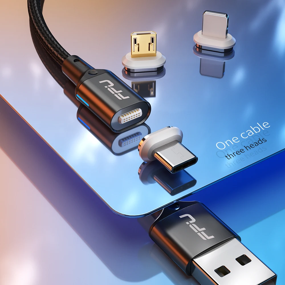 FPU Магнитный Micro USB кабель для iPhone samsung type-C Быстрая зарядка Магнитный кабель зарядное устройство адаптер usb type C кабели для мобильных телефонов