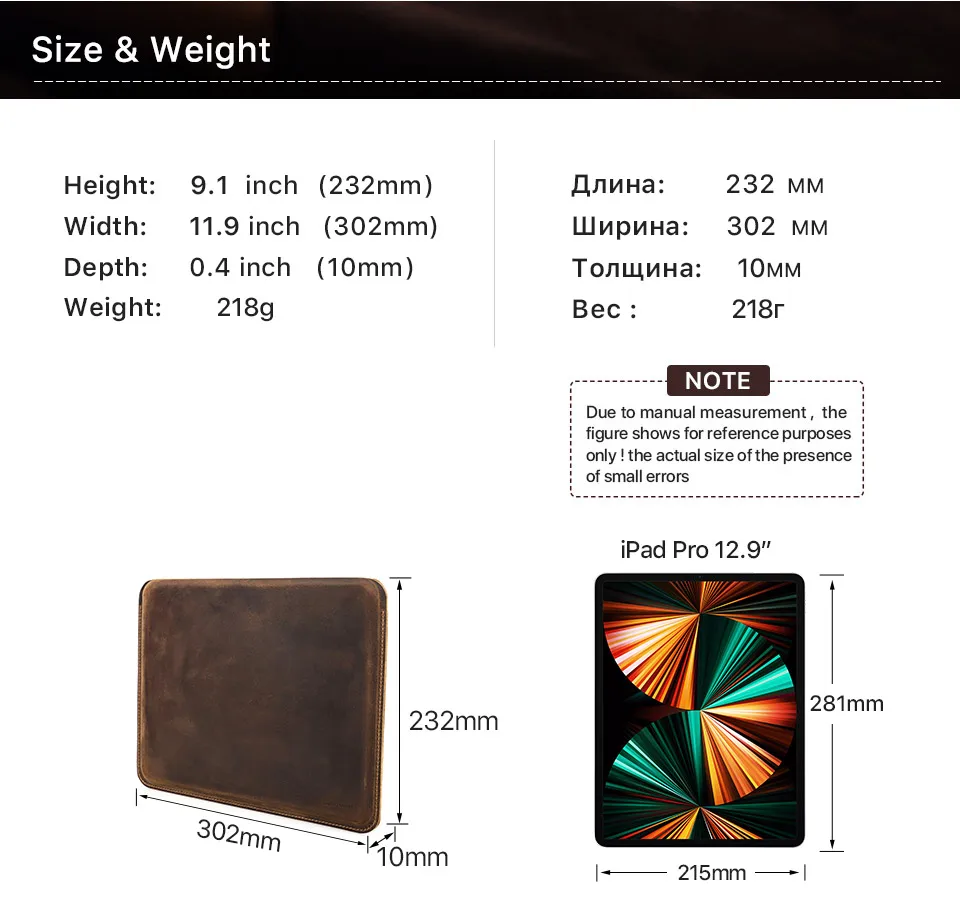Capa de couro para iPad Pro, Capa