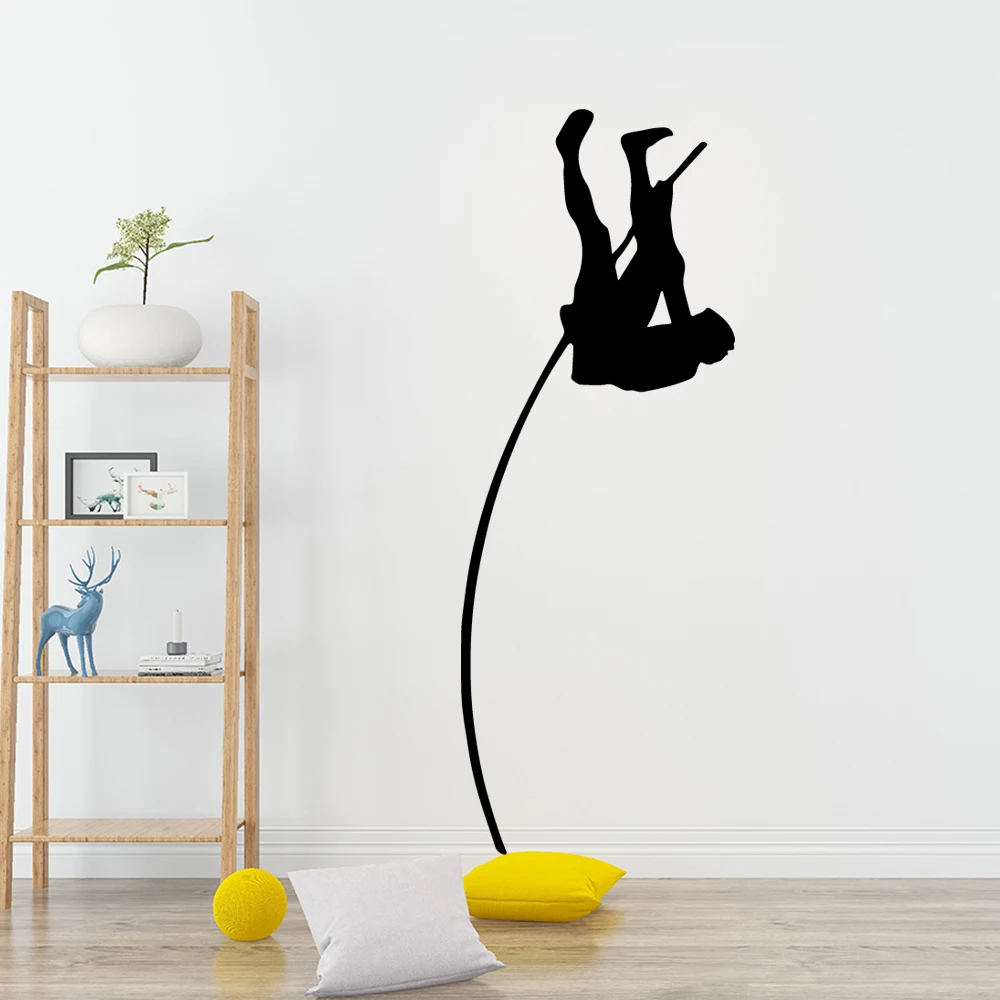 Delicate Sports Pole Vault Pvc Wall Decals For Living Room Vinyl Sticker Mural Poster Children Decal Creative Stickers | Дом и сад