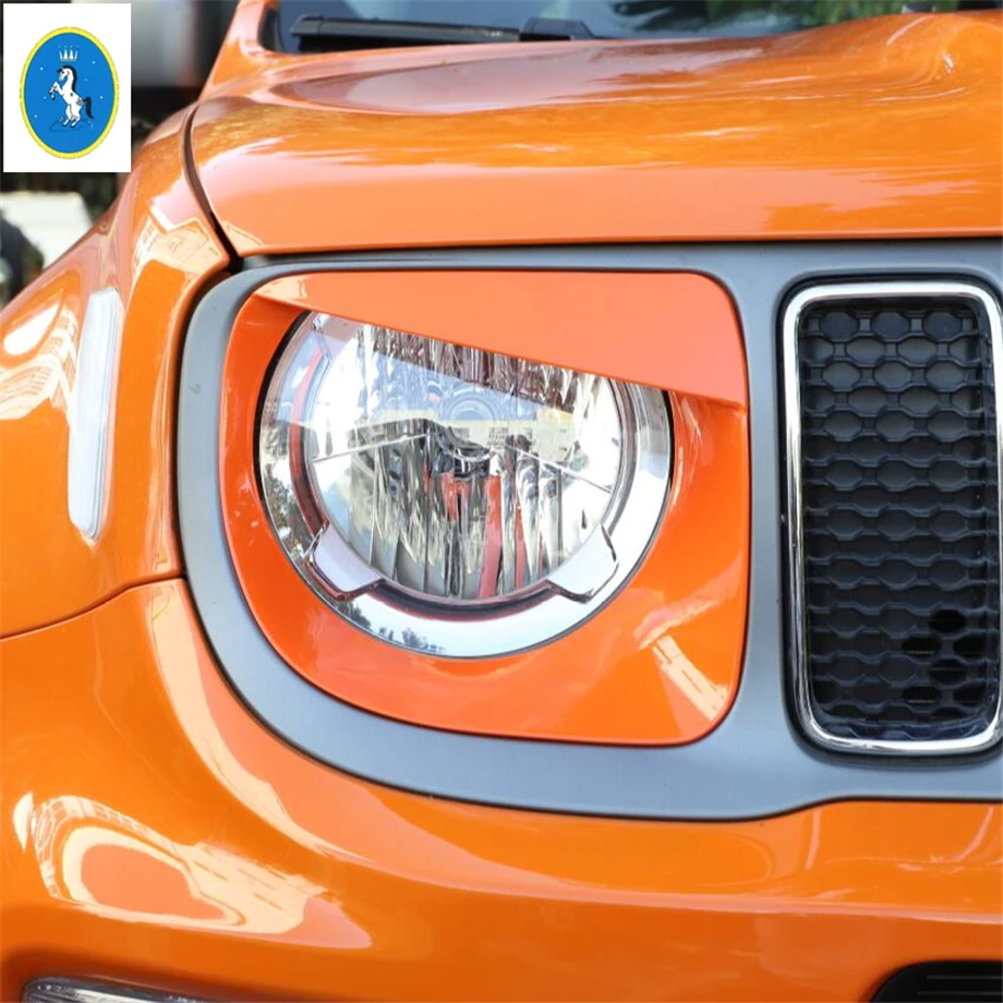 Yimaautotrim авто аксессуары передние фары фара рамка сердитая птица стиль крышка отделка Подходит для Jeep Renegade