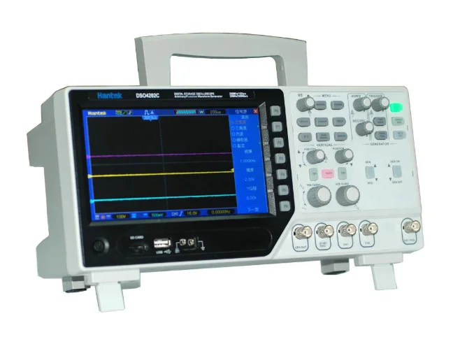 

Original DSO4202C 2 Channel Digital Oscilloscope 200MHz 40K 1GS/s 1 Channel Arbitrary Function Signal Generator