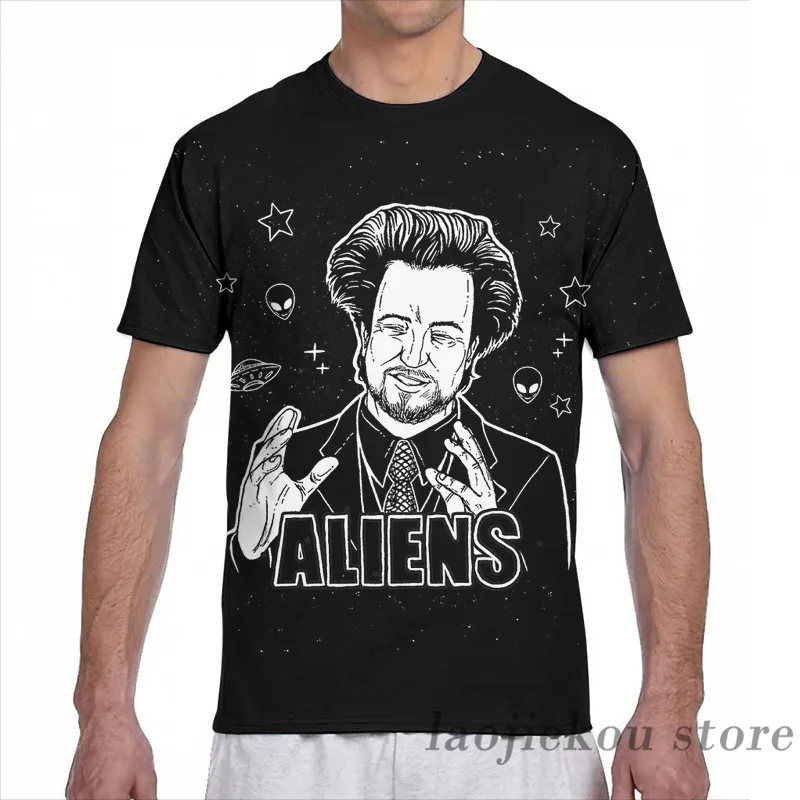 Мужская и женская футболка с принтом &quotинопланетянин&quot (Giorgio Tsoukalos) | одежда