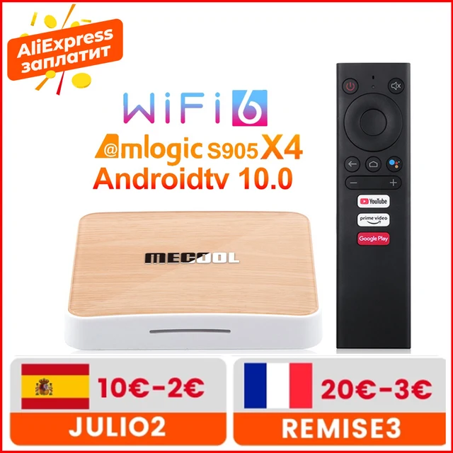 $60.66 Mecool KM6 Amlogic S905X4 Deluxe Edition TV Box Android 10 4GB 32GB 64GB Wifi 6 Google Certified Support AV1 1000M Media Player