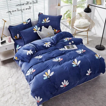 

Bedding Set Duvet Cover with Zipper 100% Microfibe coral Fleece Fabric Quilt Covers Breathable and Soft Highquality All Season