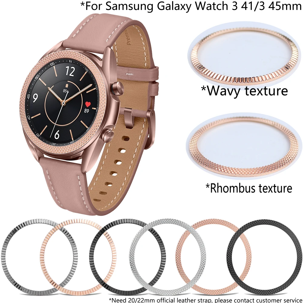 

Металлическая рамка для Samsung Galaxy Watch 3 41 45 мм, защитное кольцо, бампер, клейкий чехол для Galaxy Watch 3, аксессуары для защиты от царапин