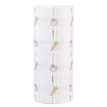 

Disposable Towel Cartoon Strawberry Printed Roll Papers For Home Kitchen Cleaning Tools