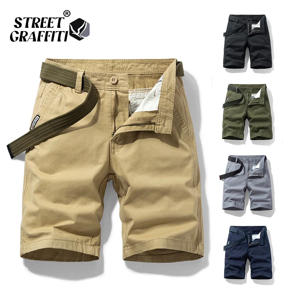 New Spring Summer Pure Cotton Men's Shorts Men's Clothing Embroidery Solid Denim Shorts Casual Business Social Men