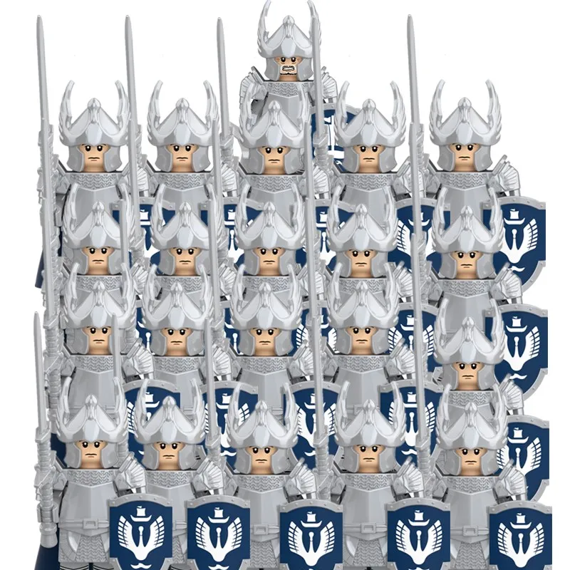 21pcs Medieval Knights Group Military Elves Soldiers Figure Building Block Educational Toys For Children KT1051 X0314 | Игрушки и хобби