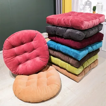 

Cushion 55*55cm Japan style Soft Seat Cushion Gray Green Round Square Cushions for Futon Yoga Floor Tatami Chair Sofa Home Decor