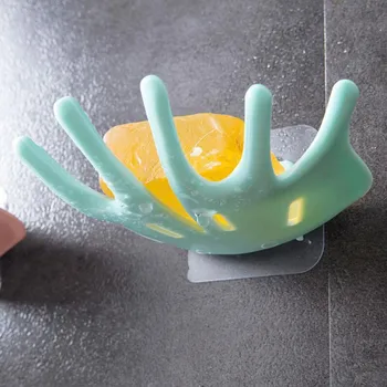 

Punch-free Soap Case Soap Dishes Drain Holder Soap Box Tray Bathroom Accessories Wall Mounted Hanging Storage Rack Shelf
