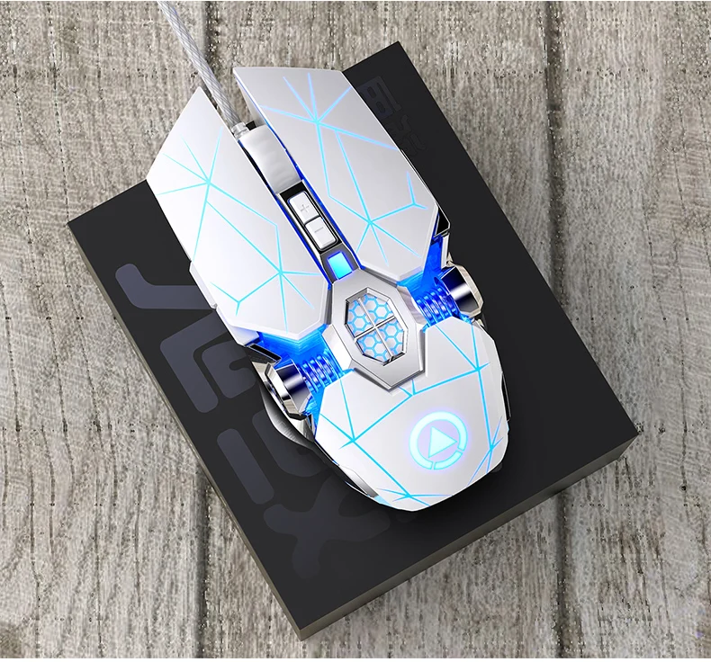 Игровая мышь, 7 кнопок, RGB, светильник, с разрешением макросъемки, USB, проводная оптическая геймерская мышь, профессиональная, 3200 dpi, для ПК, ноутбука