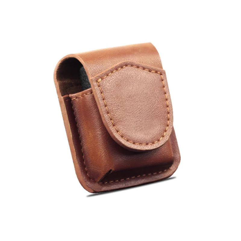 

Genuine Leather Lighter Cover Cotton oil lighter Holster For Zippo Fire Pack Lighters Belt Clip Hunting Camping Waist Holster