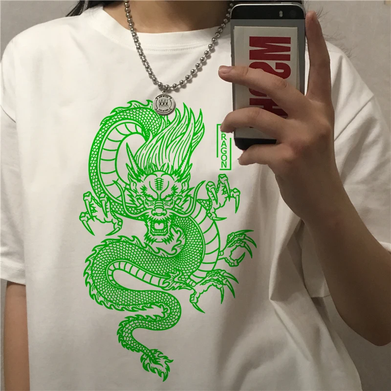 Уличная женская футболка ulzzang Harajuku Винтажная Футболка с принтом китайского