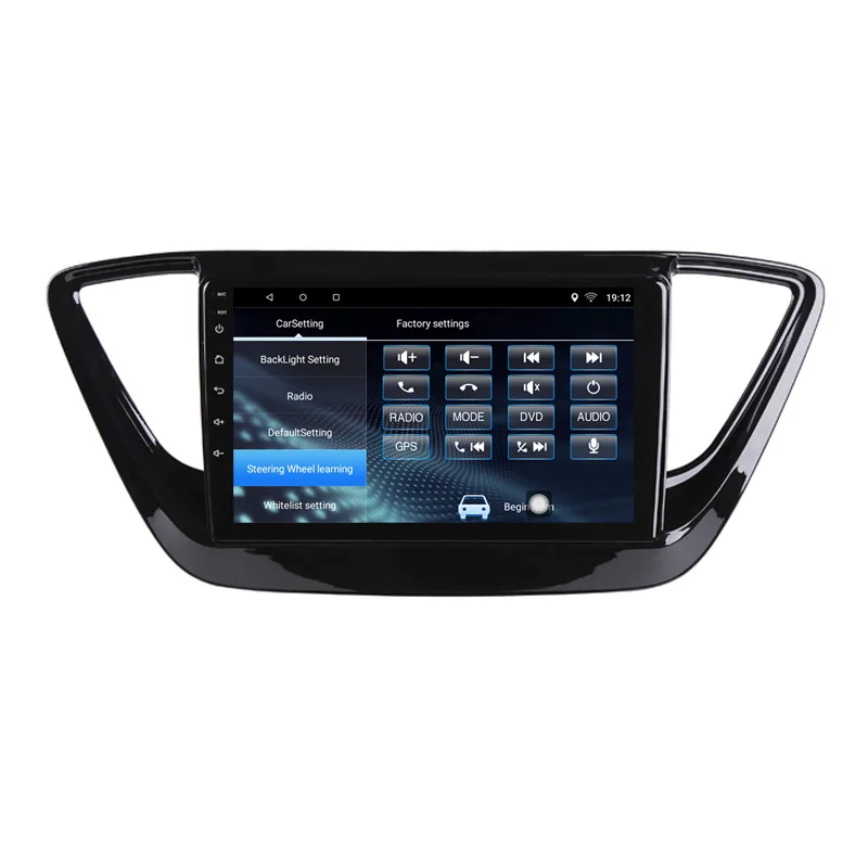 Автомобильный DVD плеер на Android 10 мультимедийный с GPS для Hyundai Solaris 2 Verna 2017 2018 2019 2020