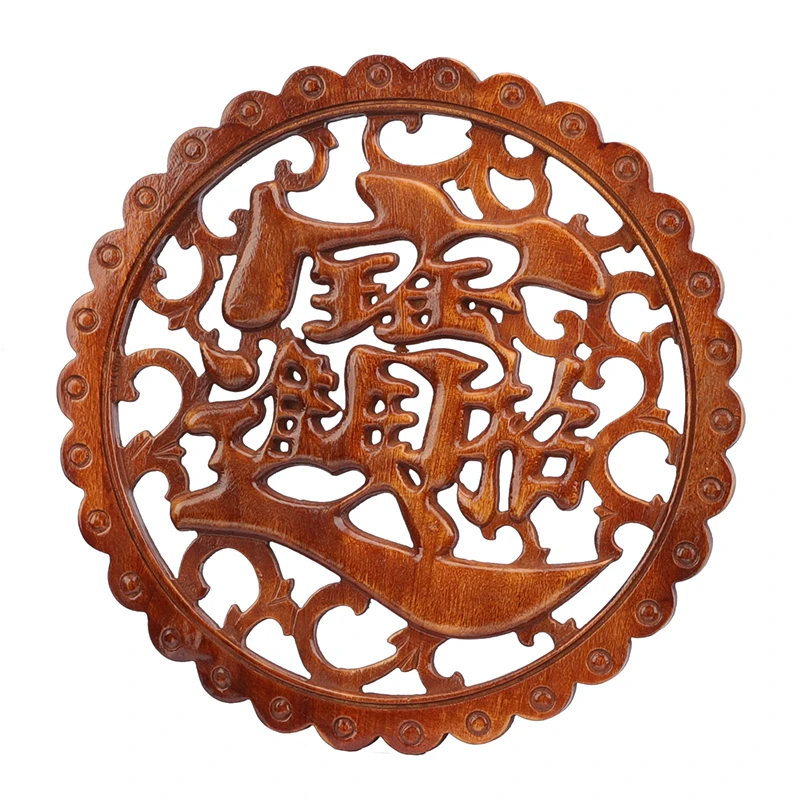 

VZLX Wood Carved Applique Frame Corner Onlay Unpainted Furniture Home Door Decor Decoration Accessories Chinese Treasure