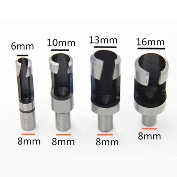 

4pcs Carbon Steel Barrel Cork Knife Drill Woodworking Drill Bit Cutter Cork Knife Spike Hole Saw Knife Hole Opener Woodworking