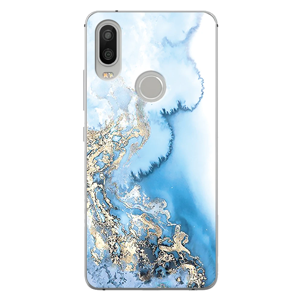 Роскошный чехол с мраморным рисунком для BQ Aquaris X X2 Pro U2 Lite U V plus черный телефона