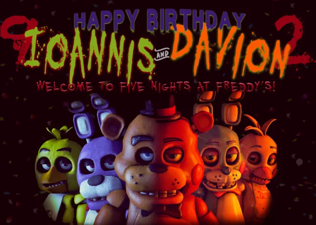 7x5FT Five Nights At Freddy с днем рождения персонализированные DIY пользовательские фото фон задний план винил 220 см X 150 см