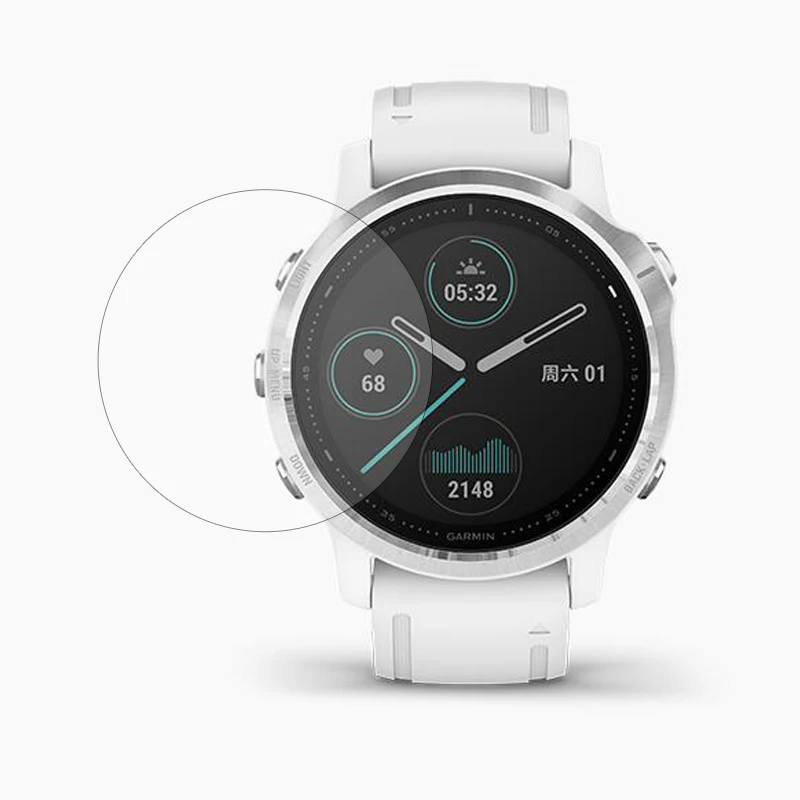 Tempered Glass Clear Protective Film For Garmin Fenix 6s Fenix6s Shapphire / Pro Smart Watch Screen Protector Cover Protection |