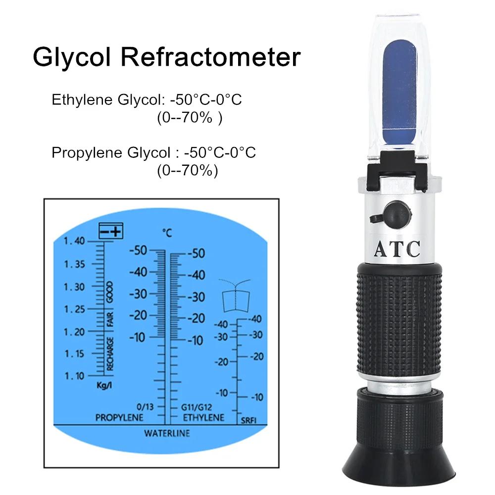 Cameras & Imaging ATC Glycol Refractometer Car Antifreeze Battery Acid Engine Coolant Tester HV