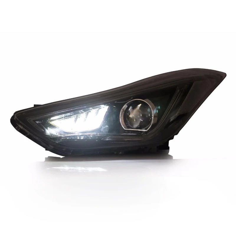 Новый Стиль фар для 2012 2016 Hyundai Elantra светодиодный головной светильник дьявол глаза