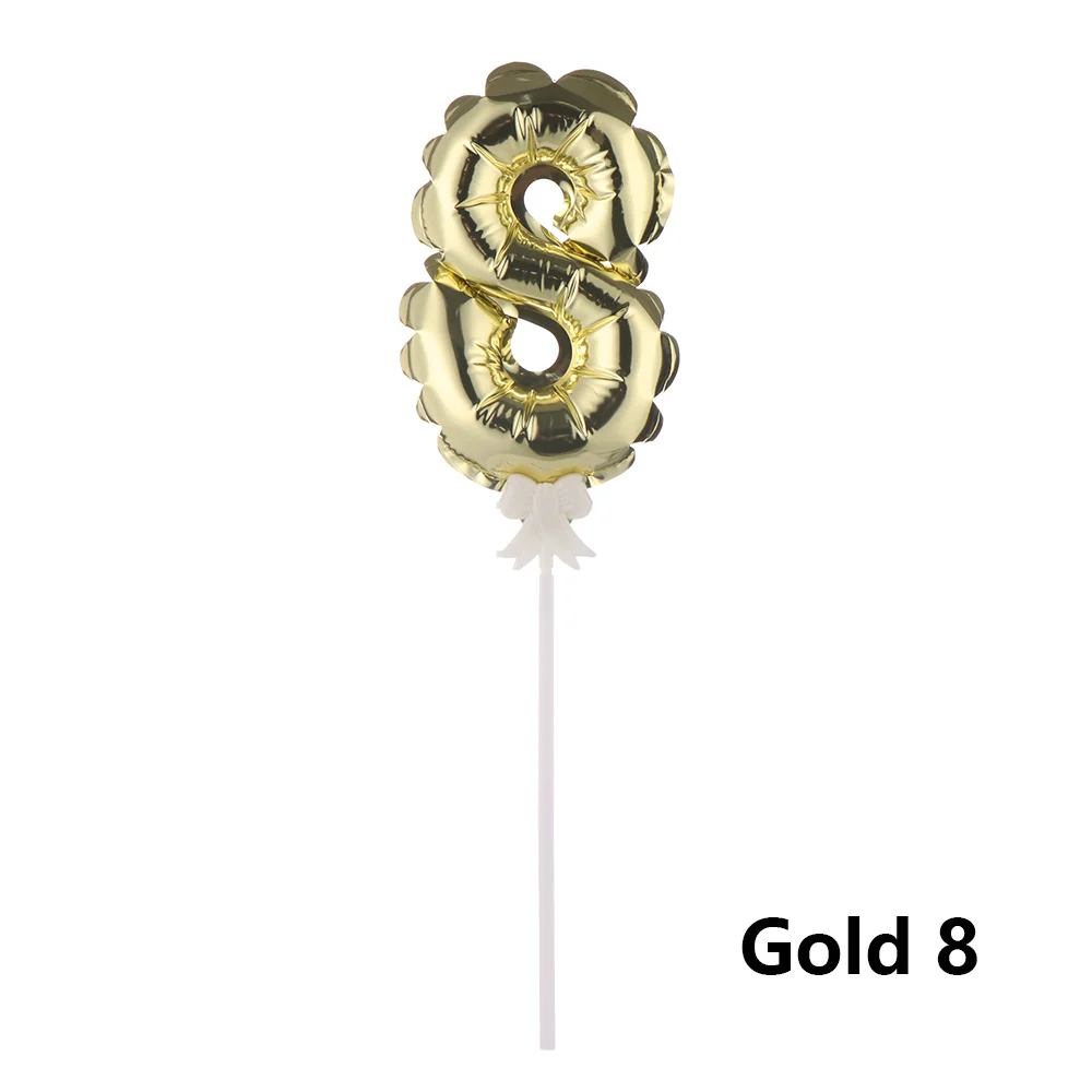 gold 8 1pc 1/3 шт цветные акриловые из метала золотого цвета номер торт Топпер Baby Shower Детские сувениры на день рождение подарки инструменты для украшения праздника вечерние поставки - Цвет: gold 8 1pc