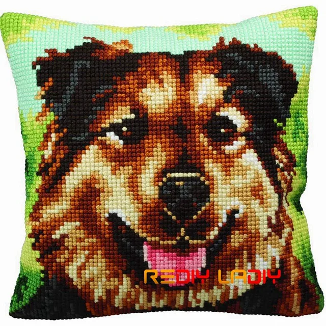 Наволочка для подушки с вышивкой крестом, Спящая собака, Teckel, комплекты для вышивания крестиком, акриловая пряжа, чехол для подушки, домашний декор, хобби и ремесла - Color: CX0907