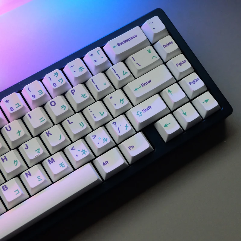 Conjunto Pbt Tintura Subbed Keycap para mx Switch Teclado Mecânico Tema Pbow Russo Japonês Coreano Tampas de Chave Perfil Cereja 1 - Imagem 3