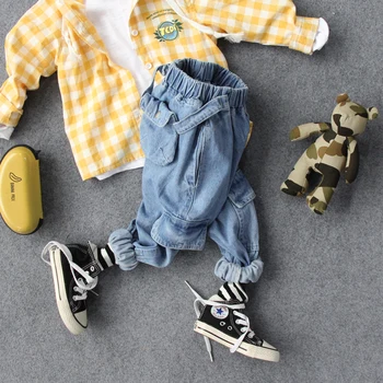 

new 2020 spring boys casual denim fashion style pocket pant kids spring washed jeans boys pants