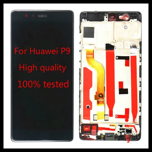 

Top quality For Huawei P9 Standard EVA-L09 EVA-L19 Digitzer LCD Display + Touch Screen Assembly Frame Free Tools 100% tested