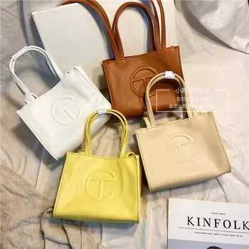 

2020 Simple Practical Small Square Bag Soft Leather Shoulder Bag High Quality Women Purse and Handbags Shoulder Messenger Bags