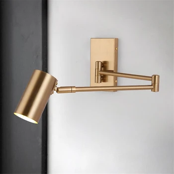 

Nordic Rocker Wall Lamps Bedroom Bedside Modern Living Room Sconce Wall Lights Long Arm Led Study Table Lighting Mirror Light