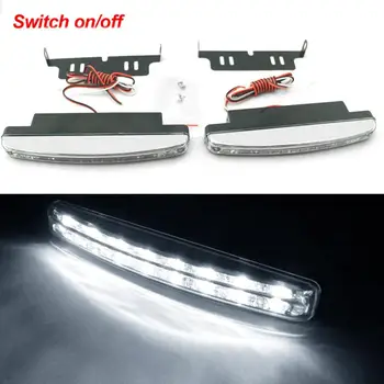 

2Pcs Car Daytime Running Led Driving Light DRL LED D Proof Fog Lights Water White Bright Auto Durable DC Head Parking Light Bulb